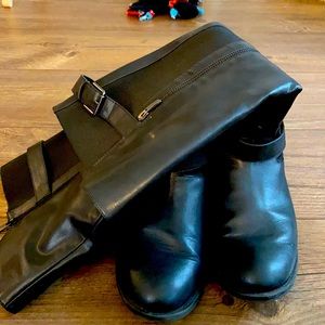 Knee-high black boots